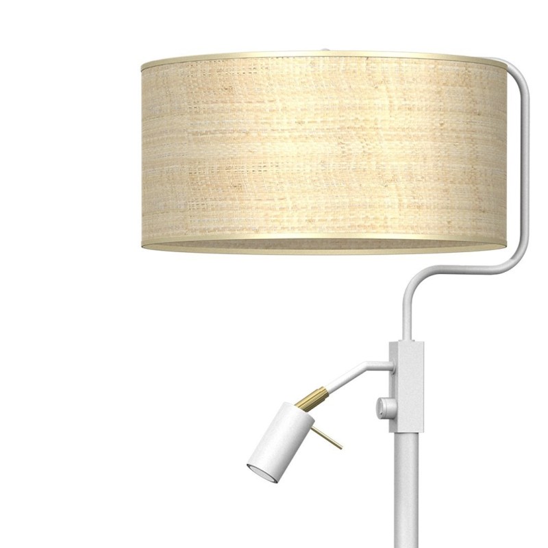 Lampa podłogowa Marshall 1xE27 + 1x mini GU10 Biały / Rattan Lampa podłogowa Marshall 1xE27 + 1x mini GU10 Biały / Rattan