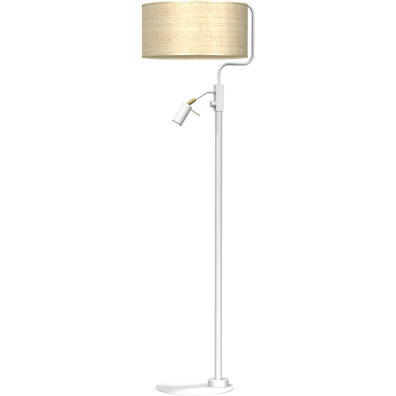 Lampa podłogowa Marshall 1xE27 + 1x mini GU10 Biały / Rattan Lampa podłogowa Marshall 1xE27 + 1x mini GU10 Biały / Rattan