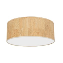 Lampa sufitowa Cork 3xE27 Ø50cm Biały / Korek