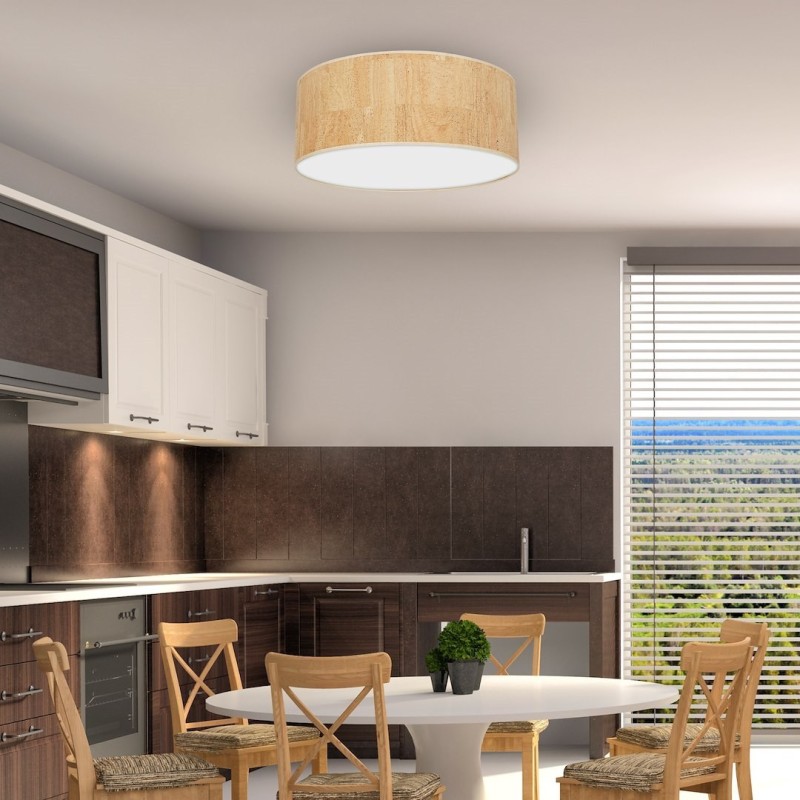 Lampa sufitowa Cork 3xE27 Ø50cm Biały / Korek Lampa sufitowa Cork 3xE27 Ø50cm Biały / Korek