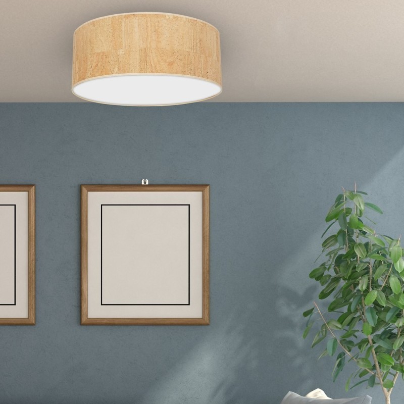 Lampa sufitowa Cork 3xE27 Ø50cm Biały / Korek Lampa sufitowa Cork 3xE27 Ø50cm Biały / Korek