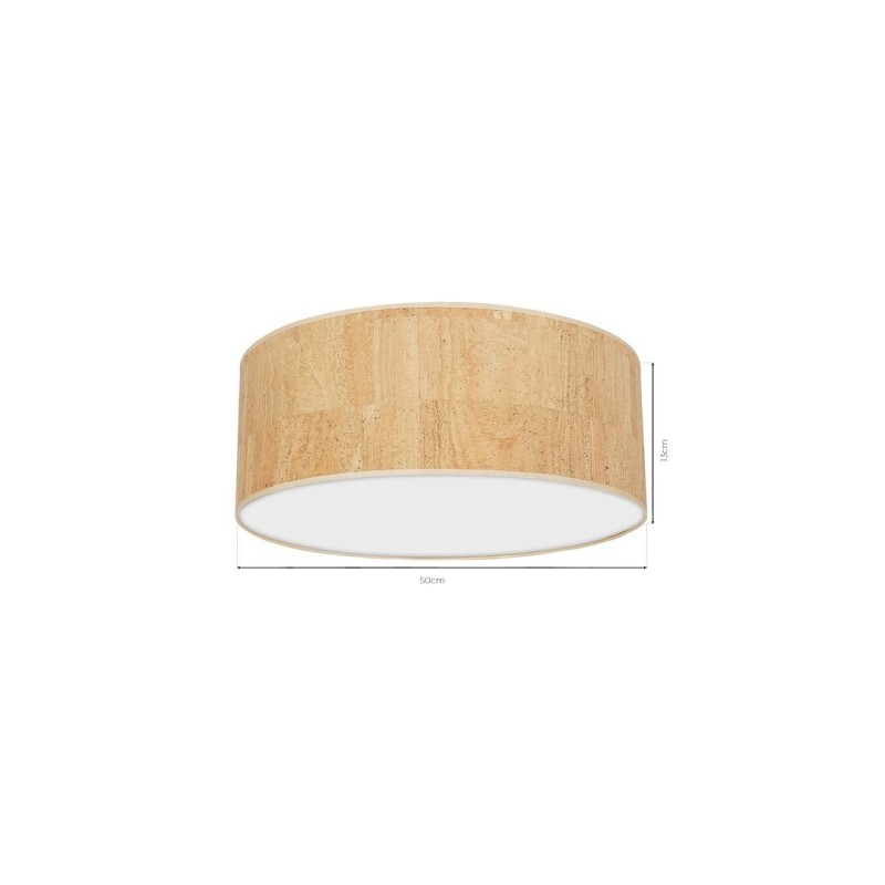 Lampa sufitowa Cork 3xE27 Ø50cm Biały / Korek Lampa sufitowa Cork 3xE27 Ø50cm Biały / Korek
