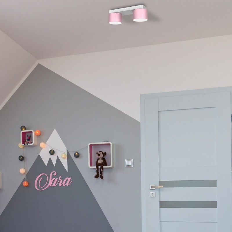 Lampa sufitowa Dixie 2xGX53 Różowy/Biały Lampa sufitowa Dixie 2xGX53 Różowy/Biały