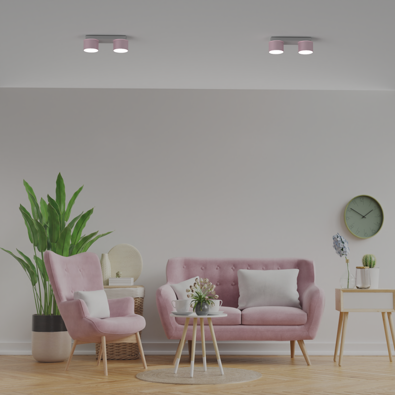 Lampa sufitowa Dixie 2xGX53 Różowy/Biały Lampa sufitowa Dixie 2xGX53 Różowy/Biały