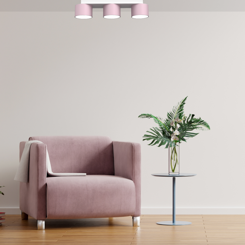 Lampa sufitowa Dixie 3xGX53 Różowy/Biały Lampa sufitowa Dixie 3xGX53 Różowy/Biały