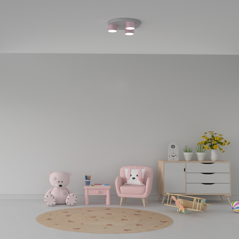 Lampa sufitowa Dixie 3xGX53 Różowy/Biały Lampa sufitowa Dixie 3xGX53 Różowy/Biały