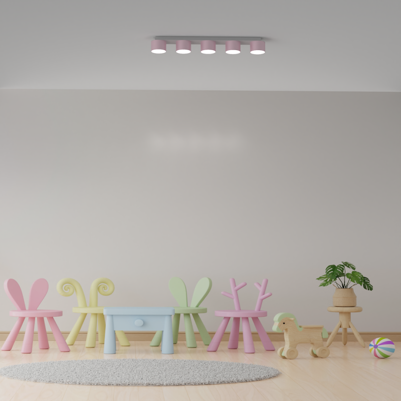 Lampa sufitowa Dixie 5xGX53 Różowy/Biały Lampa sufitowa Dixie 5xGX53 Różowy/Biały