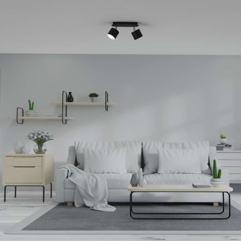 Lampa sufitowa DIXIE BLACK 2xGX53 Lampa sufitowa DIXIE BLACK 2xGX53