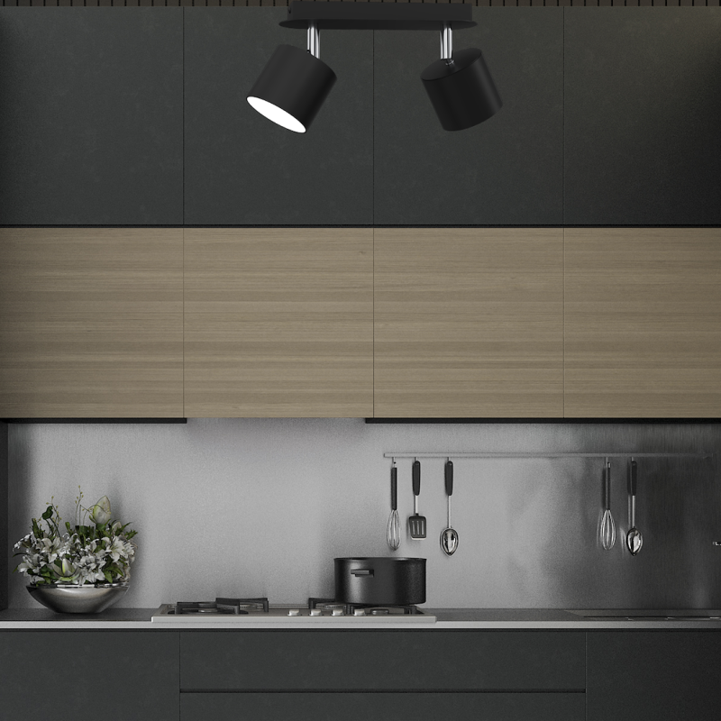 Lampa sufitowa DIXIE BLACK 2xGX53 Lampa sufitowa DIXIE BLACK 2xGX53