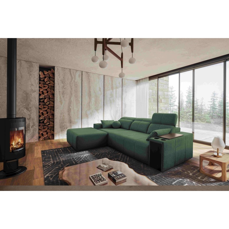 Milano I corner sofa bed in Plecionka fabric, Verita 75 – elegance and functionality in one