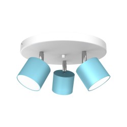 Lampa sufitowa DIXIE 3xGX53 Niebieski/Biały