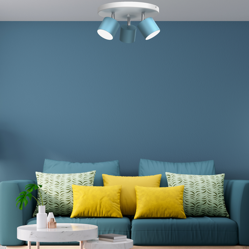 Lampa sufitowa DIXIE 3xGX53 Niebieski/Biały Lampa sufitowa DIXIE 3xGX53 Niebieski/Biały