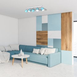 Lampa sufitowa Dixie 5xGX53 Niebieski/Biały Lampa sufitowa Dixie 5xGX53 Niebieski/Biały