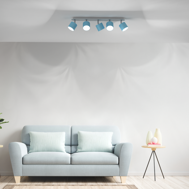 Lampa sufitowa Dixie 5xGX53 Niebieski/Biały Lampa sufitowa Dixie 5xGX53 Niebieski/Biały