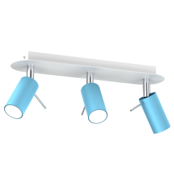 Lampa sufitowa Preston 3x mini GU10 Niebieski/Biały