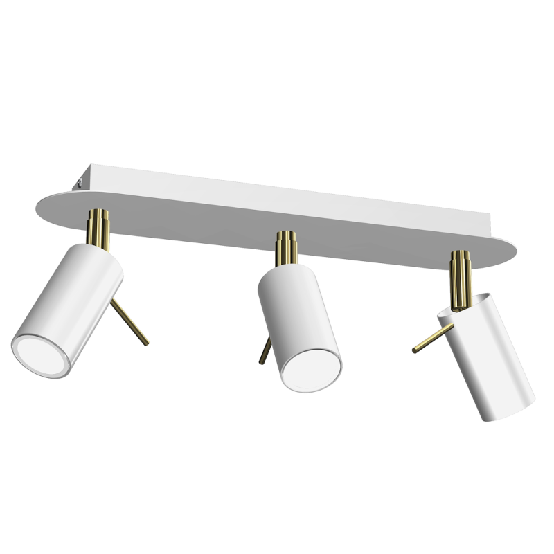 Lampa sufitowa Preston 3x mini GU10 Złoty/Biały