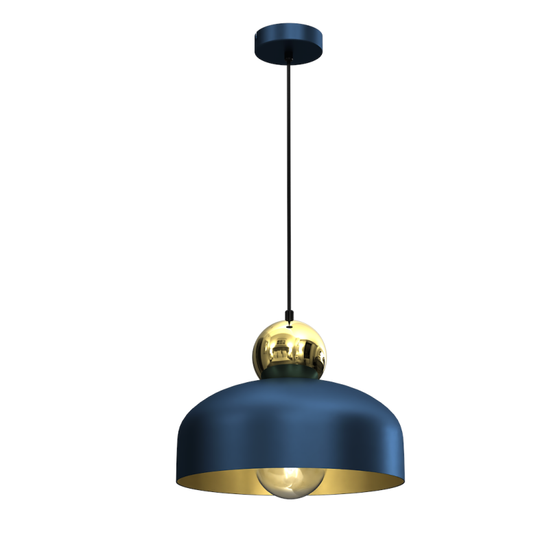 Lampa Wisząca HARALD GOLD/NAVY BLUE 1xE27 Lampa Wisząca HARALD GOLD/NAVY BLUE 1xE27