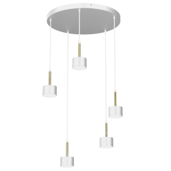 Lampa wisząca Arena 5xGX53 Biały/Złoty