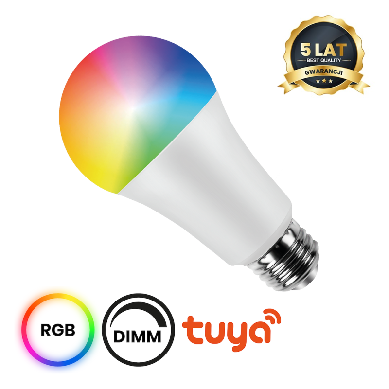 LED Wi-Fi Bulb A60 8W E27 Smart Tuya RGB+CCT+DIM