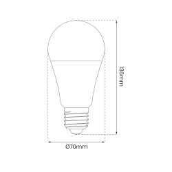 Żarówka LED Wi-FI A70 11W E27 Smart Tuya RGB+CCT+DIM Żarówka LED Wi-FI A70 11W E27 Smart Tuya RGB+CCT+DIM