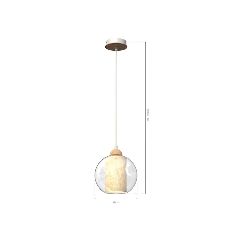 Lampa wisząca TELA 1xE27 fi20 Lampa wisząca TELA 1xE27 fi20