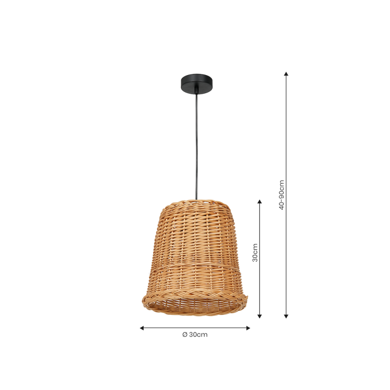 Lampa wisząca VIMINI NATURAL WOOD 1xE27 Lampa wisząca VIMINI NATURAL WOOD 1xE27