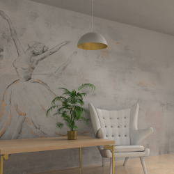 Lampa wisząca Beta 1xE27 45cm Biały/Złoty Lampa wisząca Beta 1xE27 45cm Biały/Złoty
