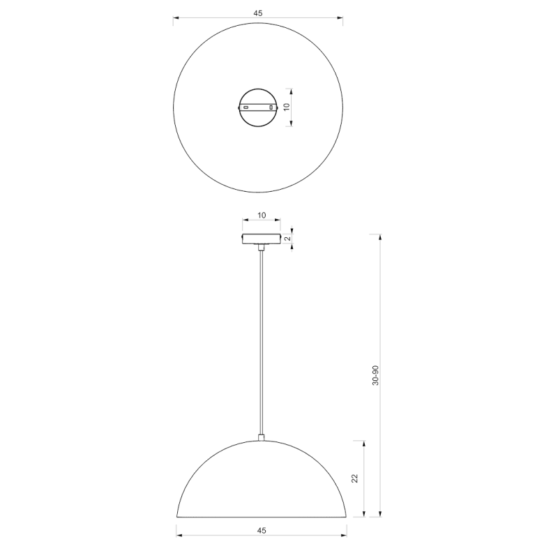 Lampa wisząca Beta 1xE27 45cm Biały/Złoty Lampa wisząca Beta 1xE27 45cm Biały/Złoty