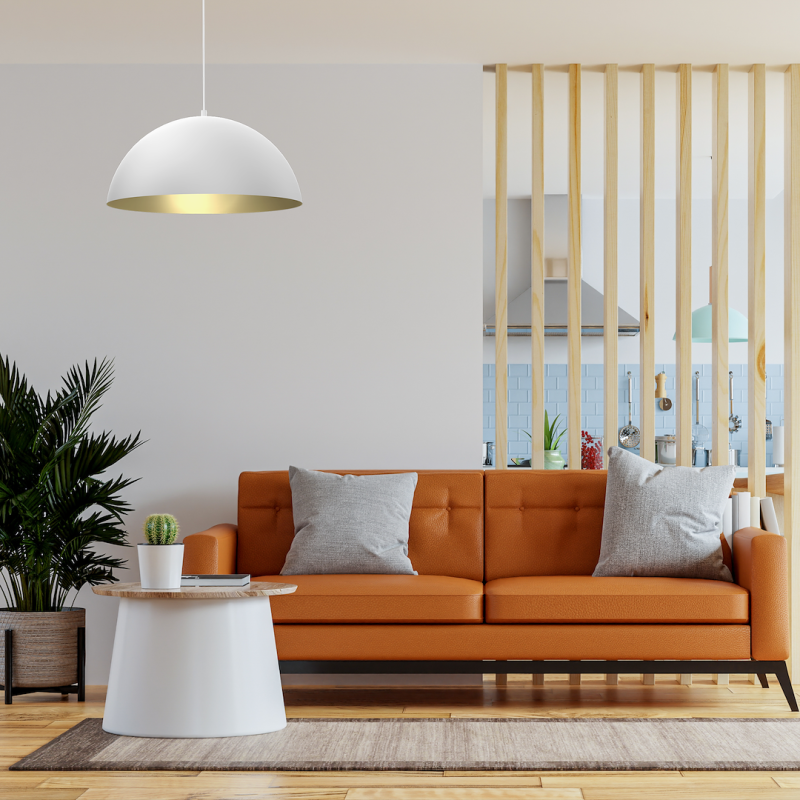 Lampa wisząca Beta 1xE27 45cm Biały/Złoty Lampa wisząca Beta 1xE27 45cm Biały/Złoty