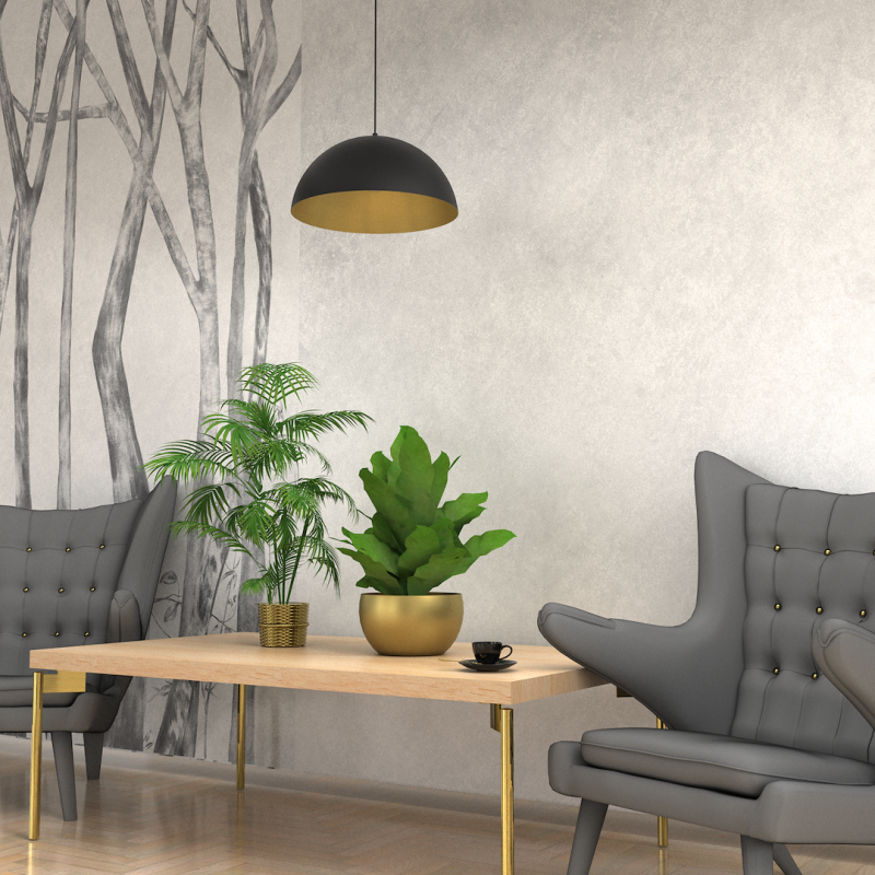 Lampa wisząca BETA BLACK/GOLD 1xE27 35cm Lampa wisząca BETA BLACK/GOLD 1xE27 35cm