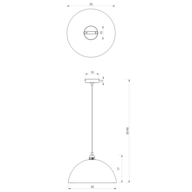 Lampa wisząca Beta 1xE27 35cm Biały/Złoty Lampa wisząca Beta 1xE27 35cm Biały/Złoty