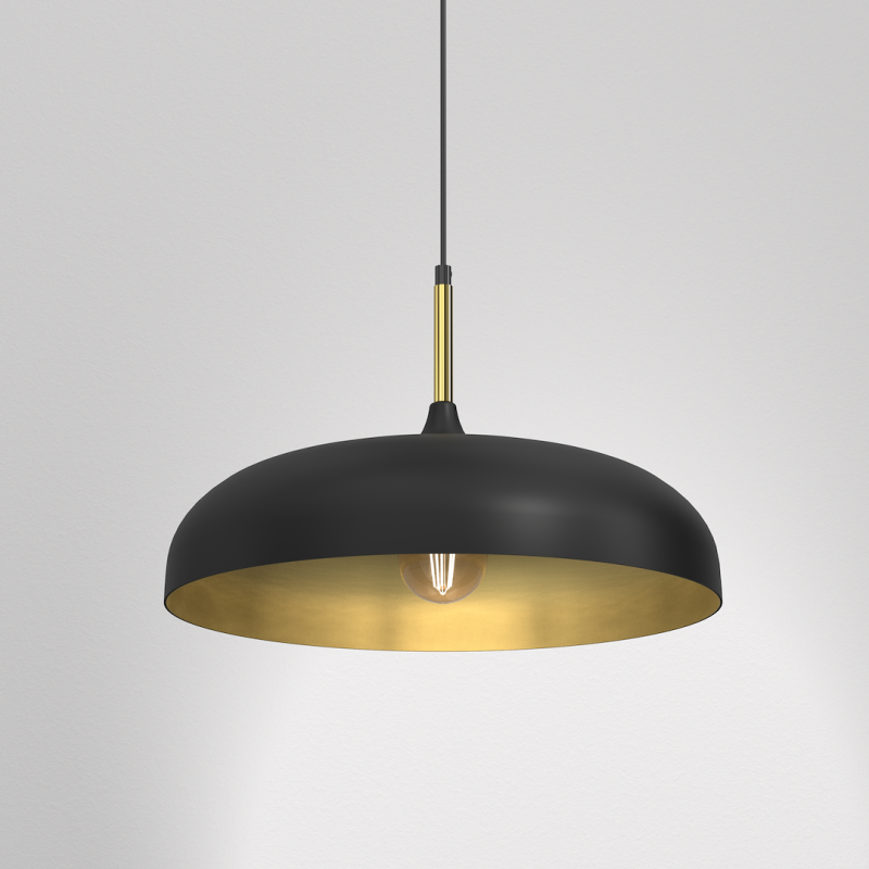 Lampa wisząca LINCOLN BLACK/GOLD 1xE27 45cm Lampa wisząca LINCOLN BLACK/GOLD 1xE27 45cm