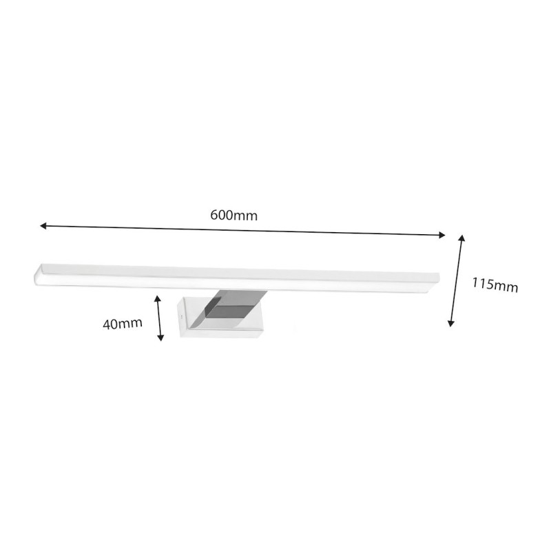 Kinkiet Shine 60cm 13,8W LED Biały / Chrom Kinkiet Shine 60cm 13,8W LED Biały / Chrom