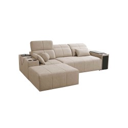 Milano I corner sofa with a sleeping function in Plecionka fabric, Verita 09 – elegance and functionality in one