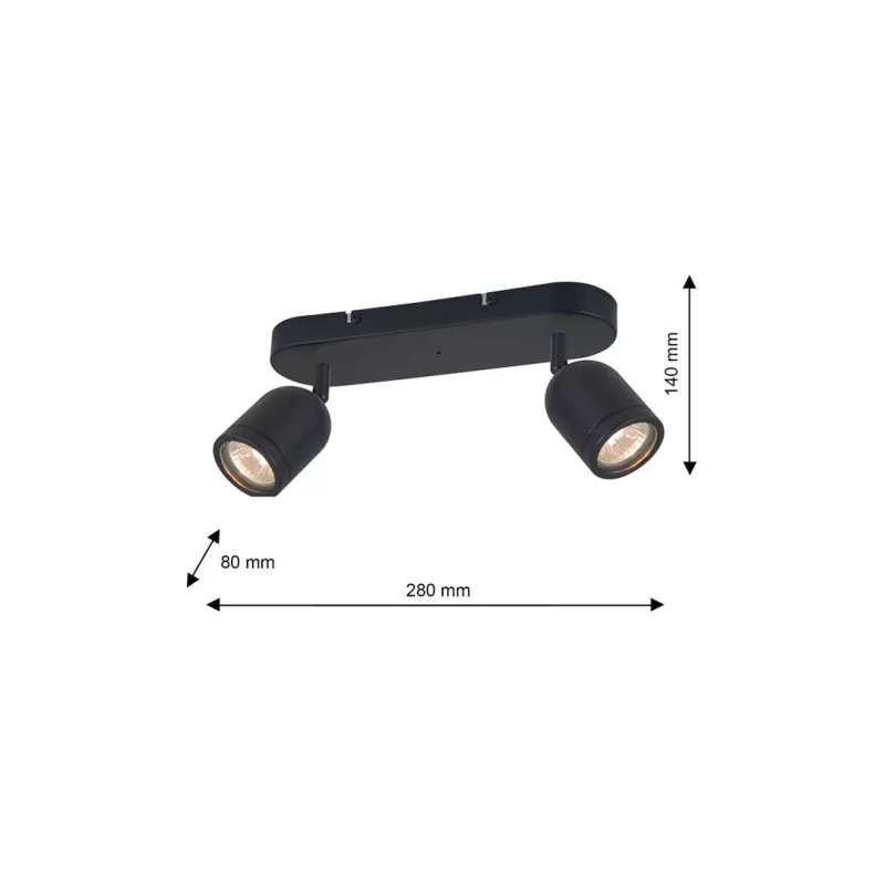 Lampa sufitowa PORTER 2XGU10 IP44 Lampa sufitowa PORTER 2XGU10 IP44