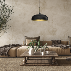 Lampa wisząca LINCOLN BLACK/GOLD 1xE27 35cm Lampa wisząca LINCOLN BLACK/GOLD 1xE27 35cm