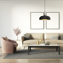 Lampa wisząca LINCOLN BLACK/GOLD 1xE27 35cm Lampa wisząca LINCOLN BLACK/GOLD 1xE27 35cm