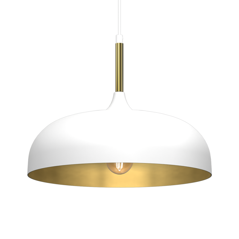 Lampa wisząca Lincoln 1xE27 35cm Biały/Złoty Lampa wisząca Lincoln 1xE27 35cm Biały/Złoty