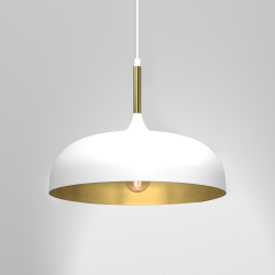 Lampa wisząca Lincoln 1xE27 35cm Biały/Złoty Lampa wisząca Lincoln 1xE27 35cm Biały/Złoty