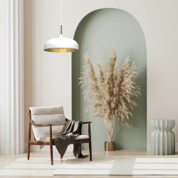 Lampa wisząca Lincoln 1xE27 35cm Biały/Złoty Lampa wisząca Lincoln 1xE27 35cm Biały/Złoty