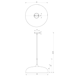 Lampa wisząca Lincoln 1xE27 35cm Biały/Złoty Lampa wisząca Lincoln 1xE27 35cm Biały/Złoty