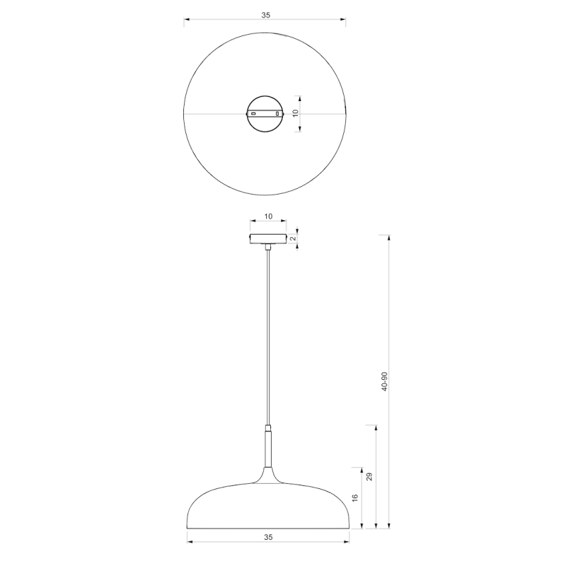 Lampa wisząca Lincoln 1xE27 35cm Biały/Złoty Lampa wisząca Lincoln 1xE27 35cm Biały/Złoty