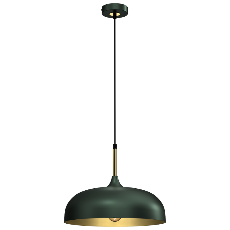 Lampa wisząca LINCOLN GREEN/GOLD 1xE27 35cm Lampa wisząca LINCOLN GREEN/GOLD 1xE27 35cm