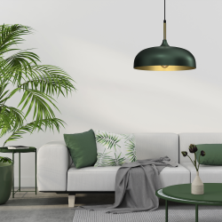 Lampa wisząca LINCOLN GREEN/GOLD 1xE27 35cm Lampa wisząca LINCOLN GREEN/GOLD 1xE27 35cm