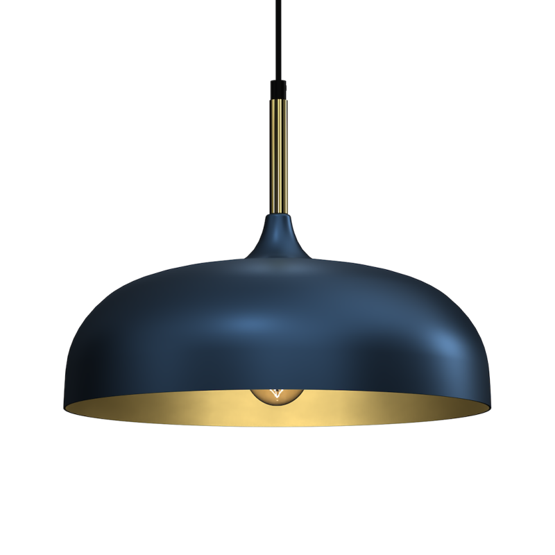 Lampa wisząca LINCOLN BLUE/GOLD 1xE27 35cm Lampa wisząca LINCOLN BLUE/GOLD 1xE27 35cm