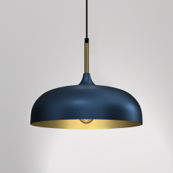 Lampa wisząca LINCOLN BLUE/GOLD 1xE27 35cm Lampa wisząca LINCOLN BLUE/GOLD 1xE27 35cm