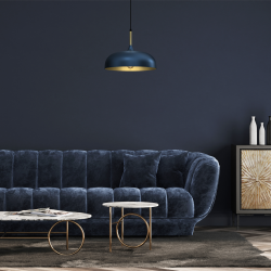 Lampa wisząca LINCOLN BLUE/GOLD 1xE27 35cm Lampa wisząca LINCOLN BLUE/GOLD 1xE27 35cm