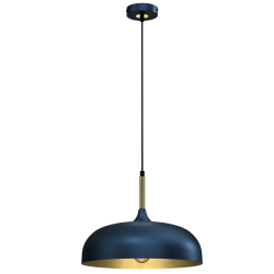 Lampa wisząca LINCOLN BLUE/GOLD 1xE27 35cm Lampa wisząca LINCOLN BLUE/GOLD 1xE27 35cm