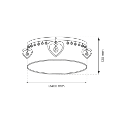 Lampa sufitowa HEART 2xE27 Lampa sufitowa HEART 2xE27