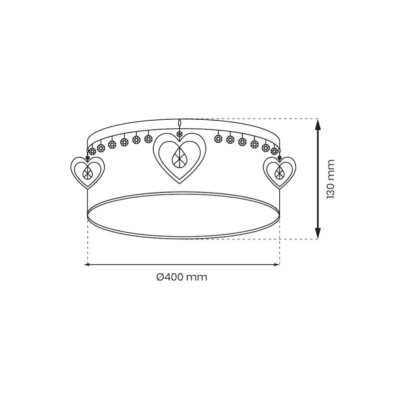 Lampa sufitowa HEART 2xE27 Lampa sufitowa HEART 2xE27